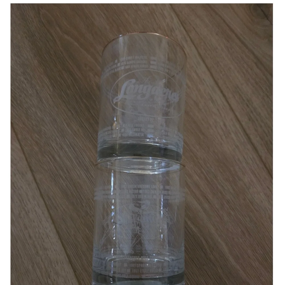 Vintage‎ Longacres Race Track Souvenir Gold Rimmed Rocks Glasses Set of 6 NEW